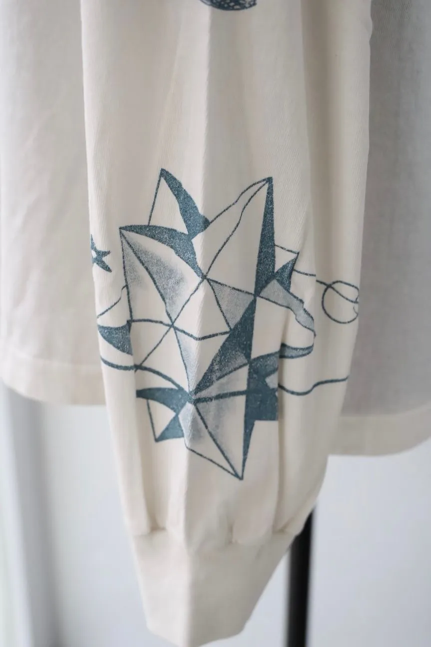 SAINT Mxxxxxx × Dr. Woo DW_LS TEE/TATTOO/WHT Dr.Woo joint model TATOO tattoo long sleeve off-white S-XL OE yarn Tube weaving high weight fabric without side seams Original printing water slurry process No touch printing Breathable and comfortable Original level replica printing Correct version Correct main mark/wash mark/cherub anti-counterfeiting mark